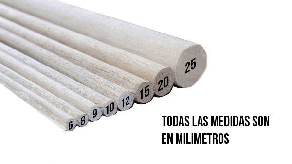 Balso redondo 9mm diámetro x 90cm largo